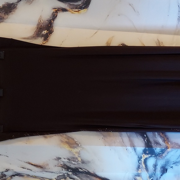 Beautiful Lipstick Strapless Stretch Long Brown Sequined Dress Sz M - Picture 4 of 8